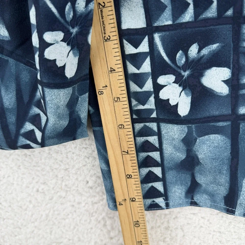 RVCA Board Shorts Mens‎ 36 Blue Hawaiian Aloha Print Swim Trunks Surf Beach
